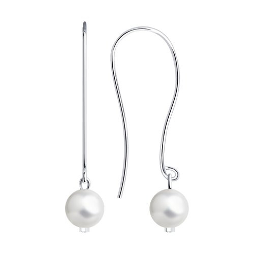 Серьги из серебра с жемчугом Swarovski | SOKOLOV