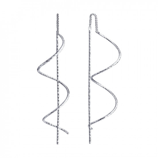 Серьги из серебра с родированием