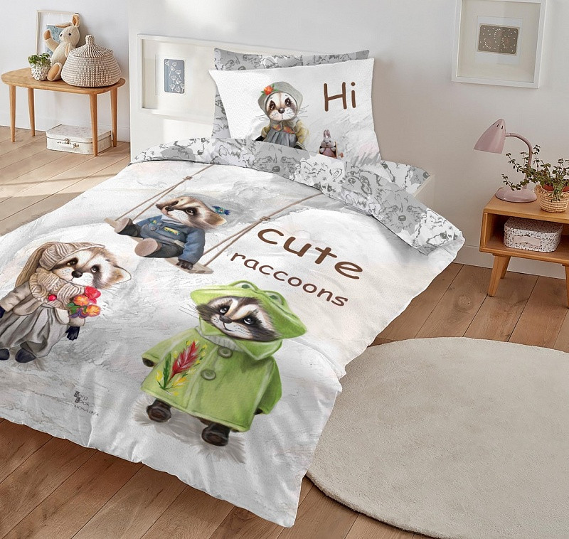 Комплект постельного белья «Еноты» | I cute | Mona Liza