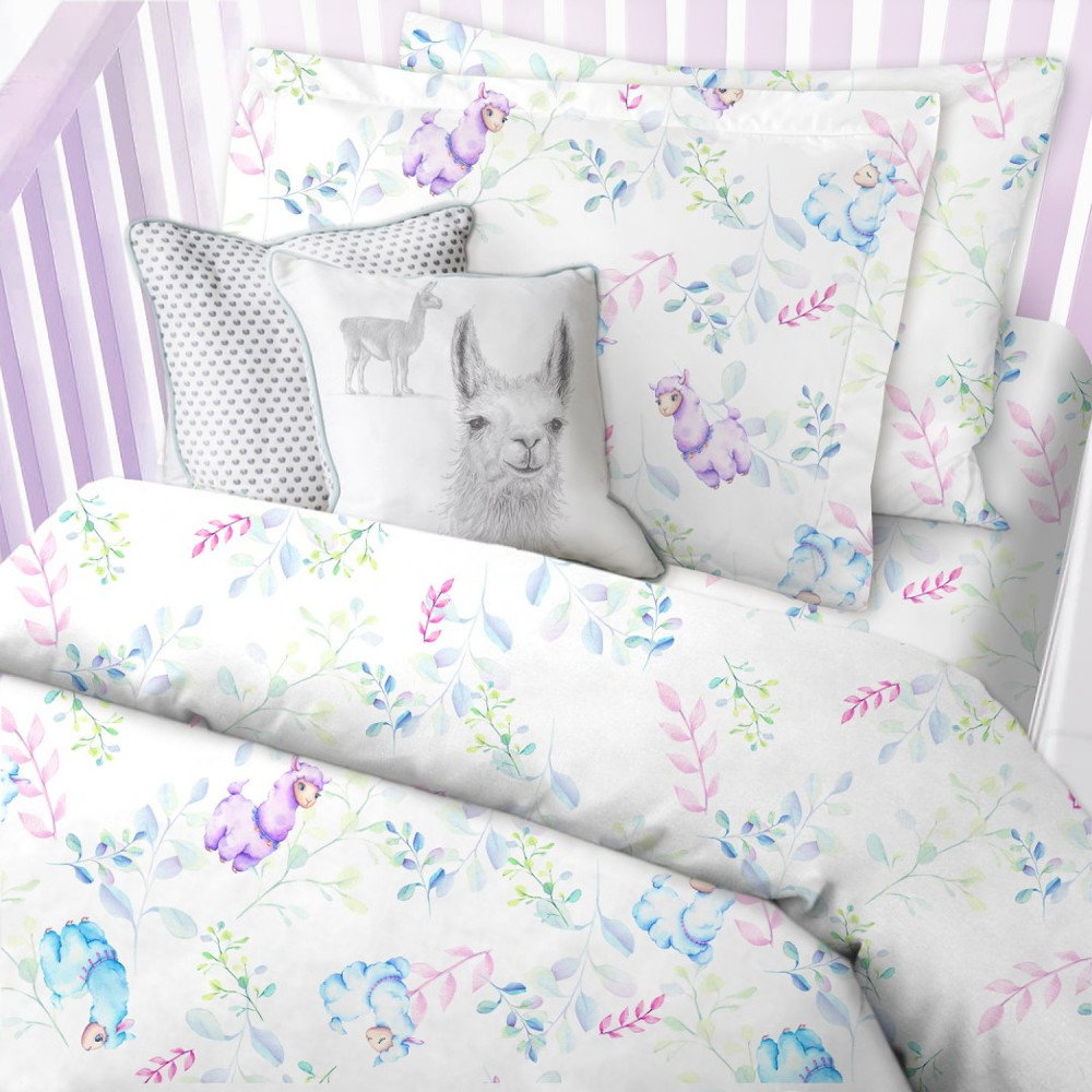 Комплект постельного белья «Ламы на веточках» | Kids | Mona Liza