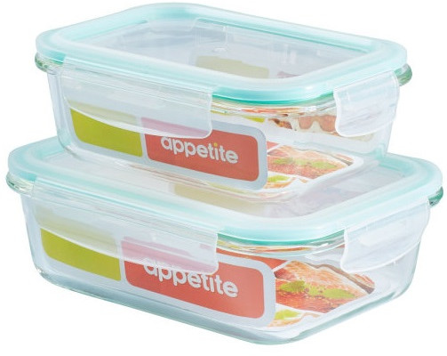 Набор контейнеров для продуктов с крышками | Appetite