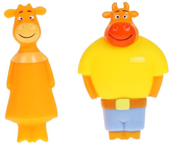Набор игрушек для ванны «Оранжевая корова Ма и Па» | Капитошка