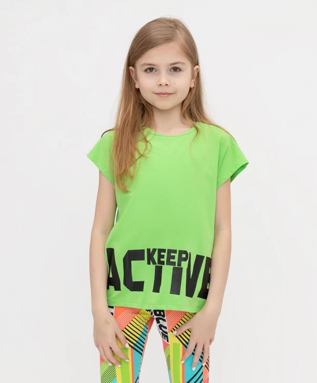 Футболка для девочек | Active | Button Blue