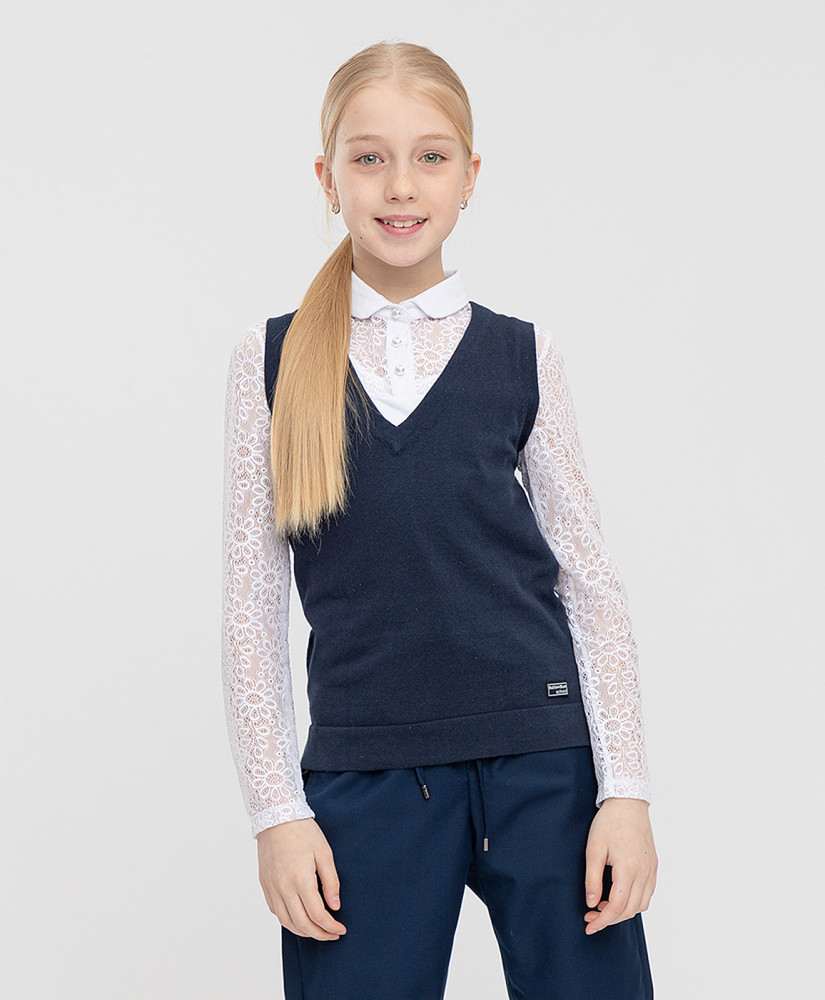 Жилет для девочек | Школьная форма | Button Blue
