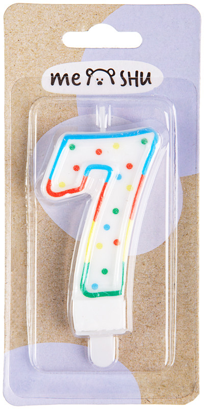 Свеча для торта «Цифра 7» | Meshu