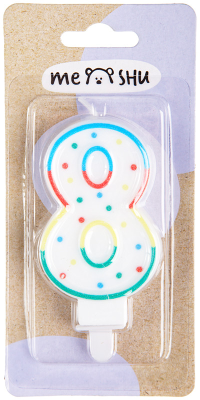 Свеча для торта «Цифра 8» | Meshu