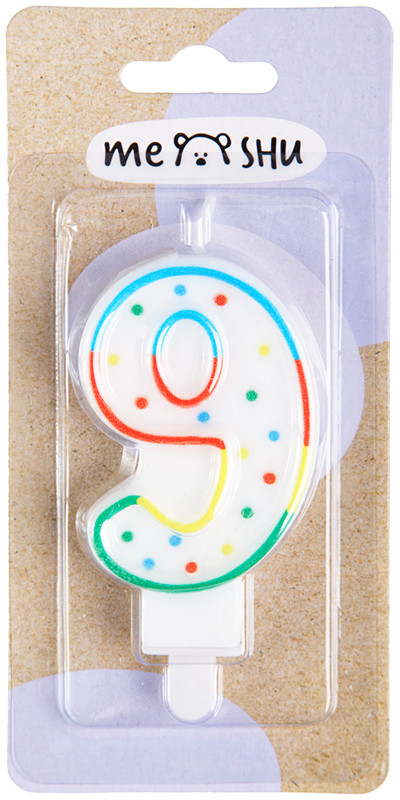 Свеча для торта «Цифра 9» | Meshu