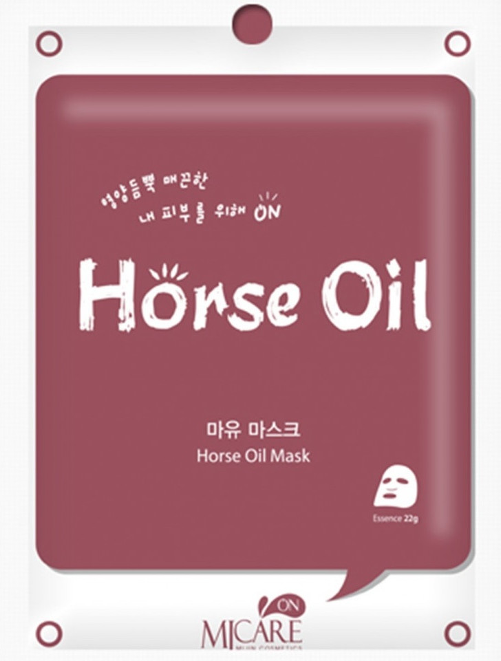 Маска для лица тканевая с лошадиным жиром | Care On | Mijin