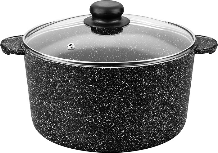 Кастрюля с крышкой «Черный мрамор» | Гармония вкуса | Elan Gallery