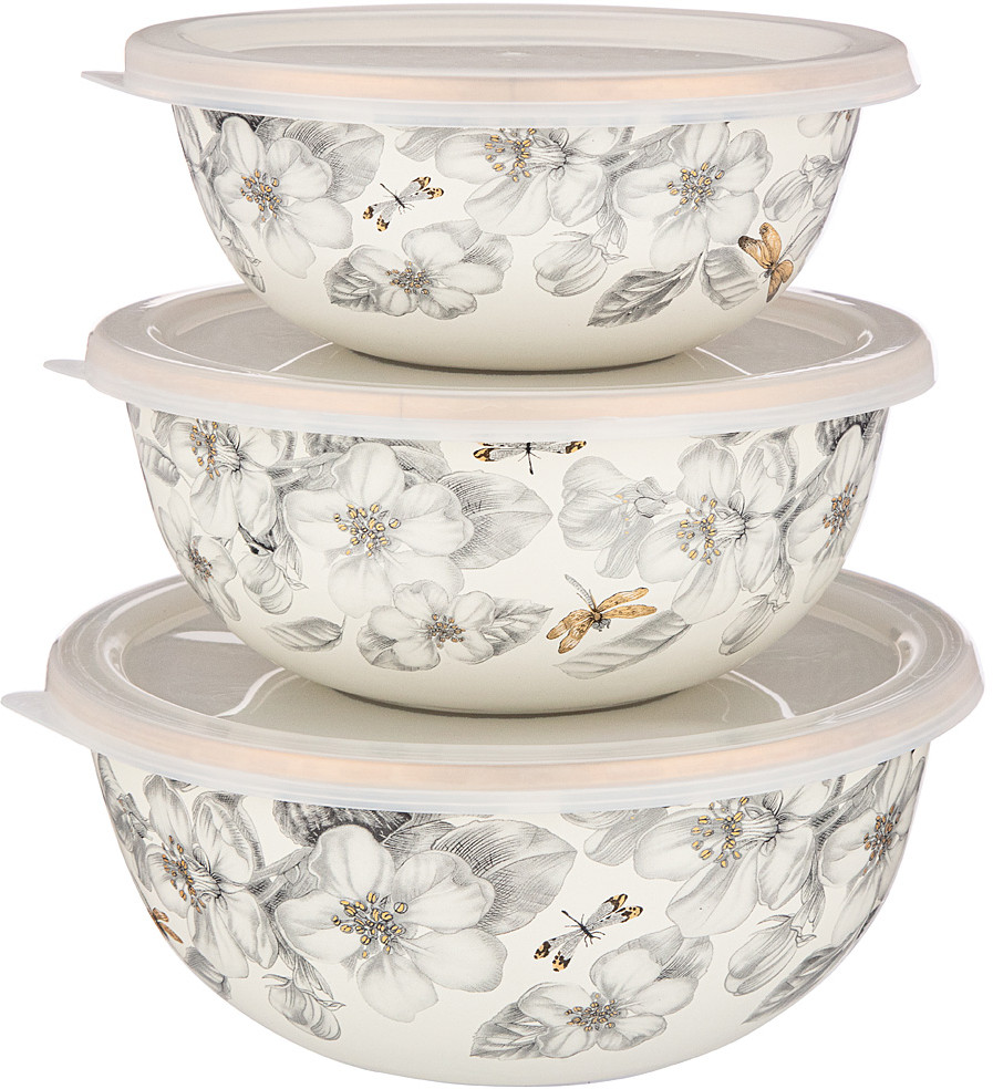 Набор мисок с крышками | Apple Garden | Agness