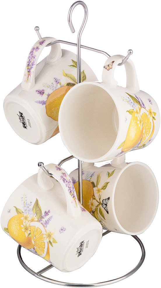 Набор кружек на подставке «Прованс лимоны» | Прованс Лимоны | Lefard