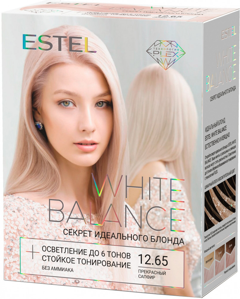 Крем-краска для волос безаммиачная «White Balance», тон 12.65 Прекрасный сапфир | Estel