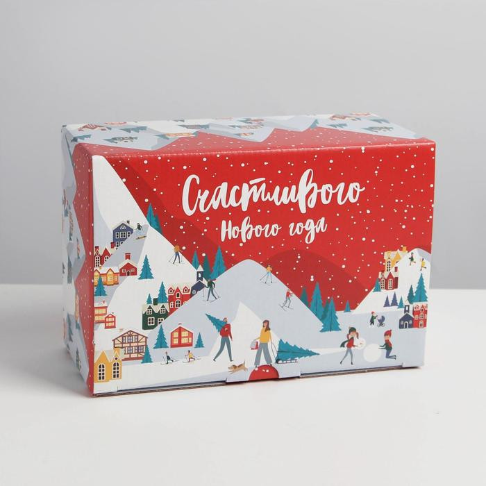 Коробка складная «Зимний город» | Новый год | Дарите Счастье
