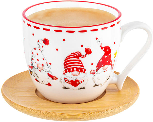 Чашка для капучино и кофе латте «Весёлые гномики» | Веселые гномики | Elan Gallery