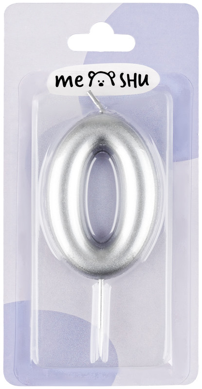 Свеча для торта «Цифра 0» | Meshu