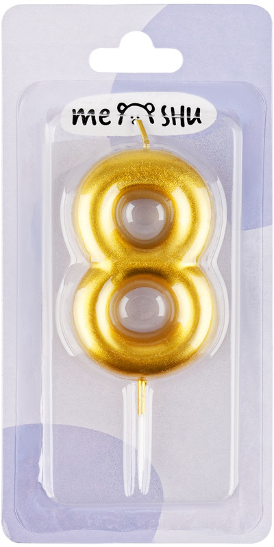 Свеча для торта «Цифра 8» | Meshu