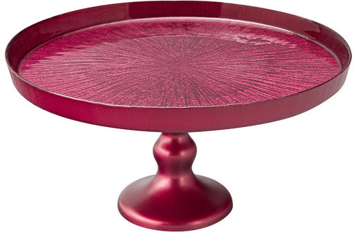 Блюдо на ножке «Амарантовое сечение» | Vitramore | Elan Gallery