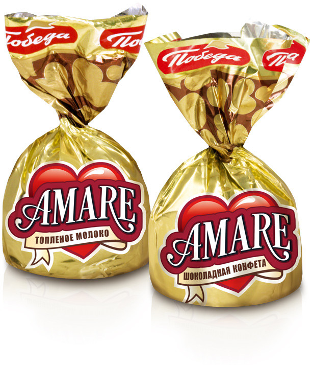 Конфеты шоколадные с топленым молоком «Amare», 2 кг | Победа