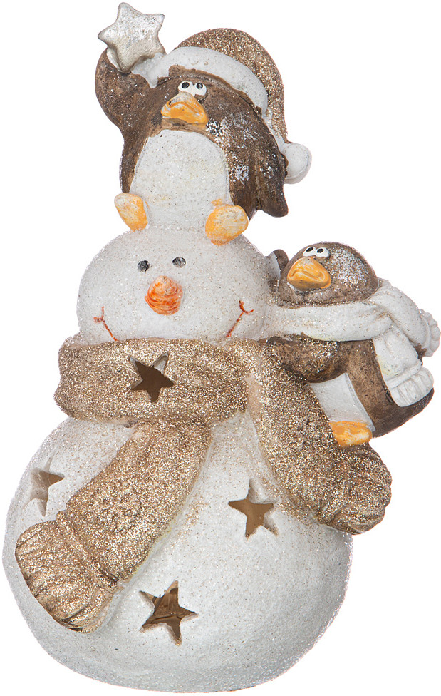 Статуэтка «Пингвины со снеговиком» | Новый год! | Lefard