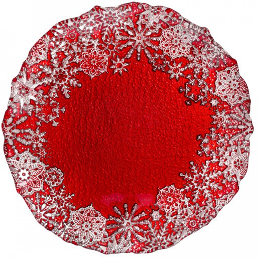 Тарелка «Снежный танец» | Vitramore | Elan Gallery