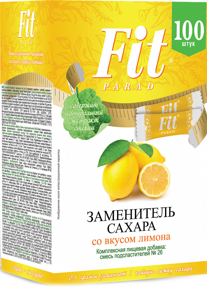 Заменитель сахара со вкусом лимона «ФитПарад №26» | Fit Parad