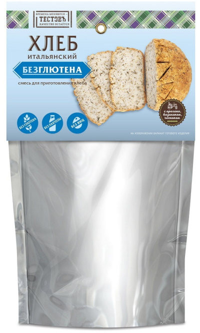 Смесь сухая для приготовления хлеба итальянского без глютена | Тестовъ