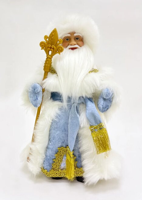 Игрушка новогодняя «Дед Мороз в голубой шубе и белой шапке» | House of Seasons