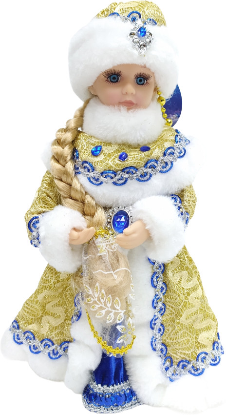 Игрушка новогодняя «Снегурочка в синей с золотом шубе и шапке» | Triumph Nord