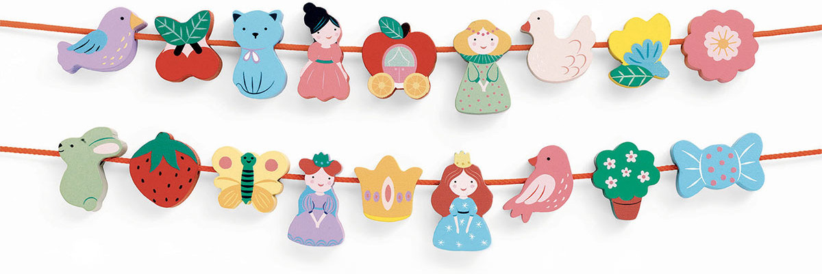 Шнуровка-бусы «Принцессы» | Djeco