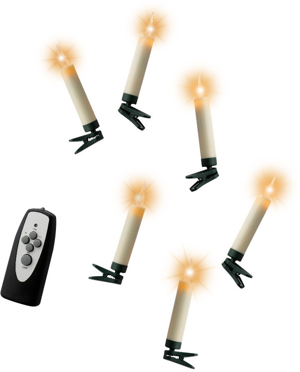 Набор ёлочных свечей на клипсах