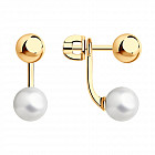 Серьги из серебра с жемчугом