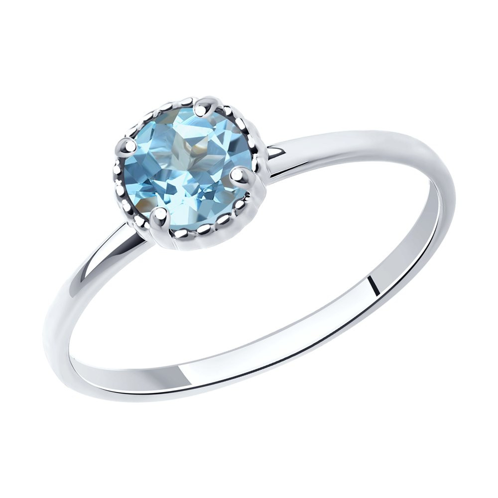 Кольцо из серебра с топазом | SOKOLOV