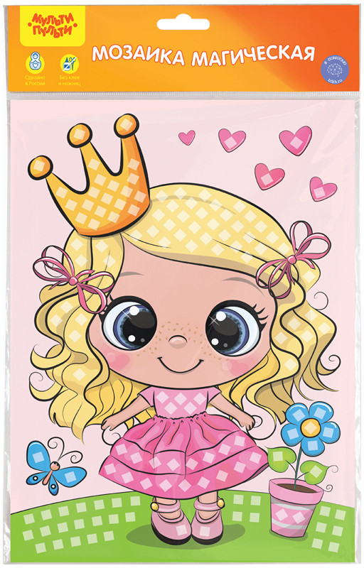 Мозаика из мягкого пластика самоклеящаяся «Принцесса» | Магическая мозаика | Мульти-Пульти