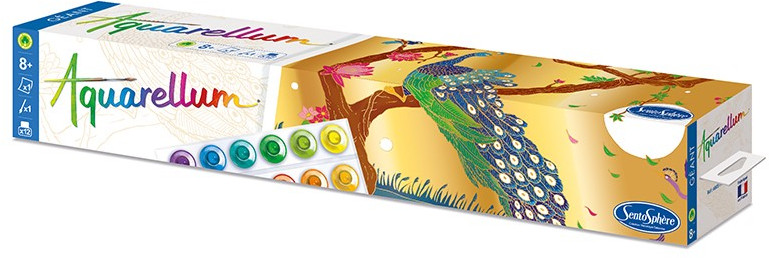 Раскраска акварельная «Павлин» | SentoSphere