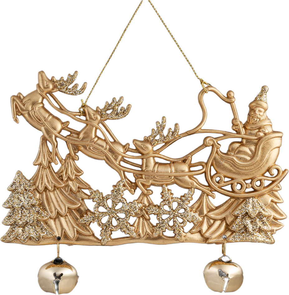 Украшение новогоднее «Упряжка Деда Мороза» | Магия золота | Erich Krause