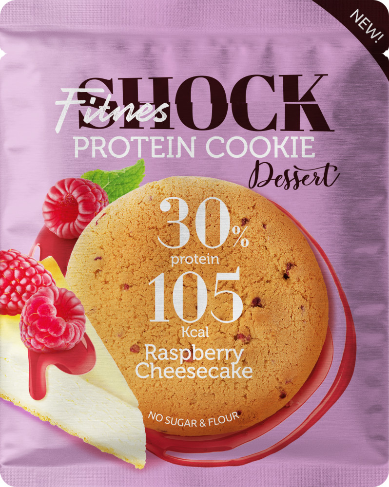 Печенье протеиновое «Малиновый чизкейк» | Dessert | FitnesShock