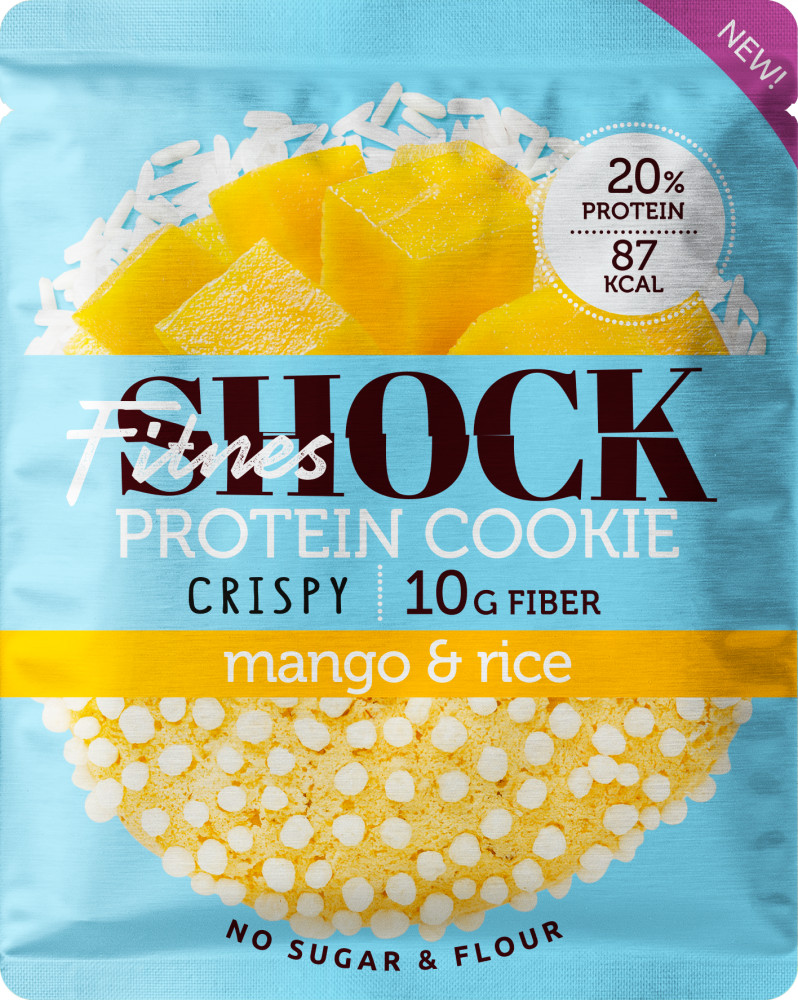 Печенье протеиновое «Манго и рис» | Crispy | FitnesShock