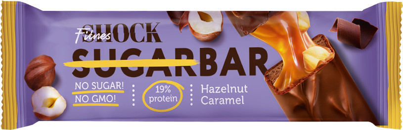 Батончик «Фундук и карамель» | Crispy | FitnesShock
