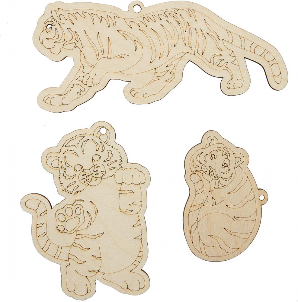 Заготовки деревянные «Тигры» | Astra&Craft
