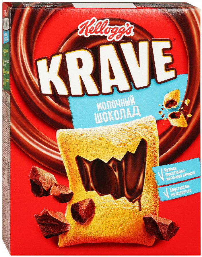 Завтрак готовый с шоколадно-молочной начинкой | Krave | Kellogg's