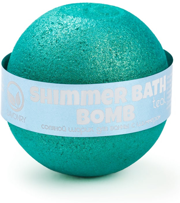 Шарик соляной для ванн с шиммером бирюзовый | Savonry