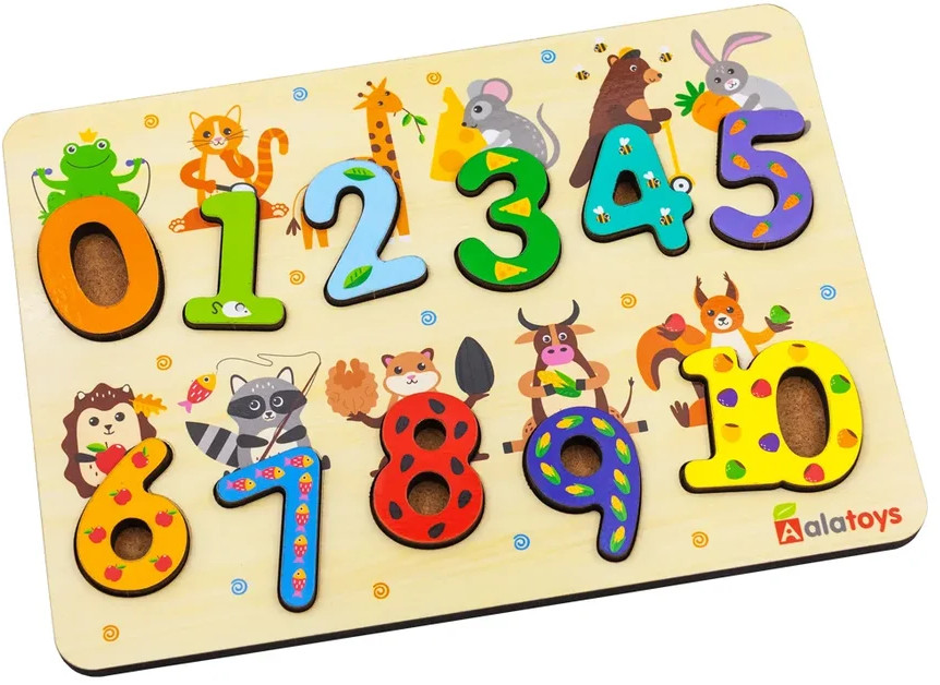 Пазл деревянный «Цифры» | Alatoys