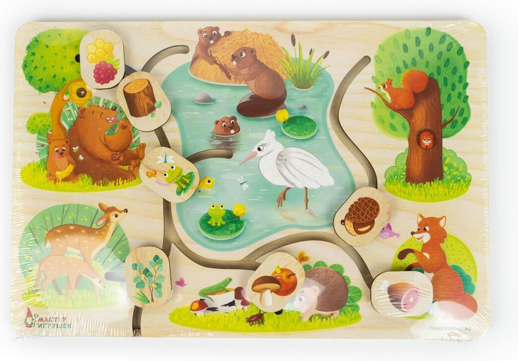 Игра-лабиринт «Кто что ест в лесу» | Мастер Игрушек