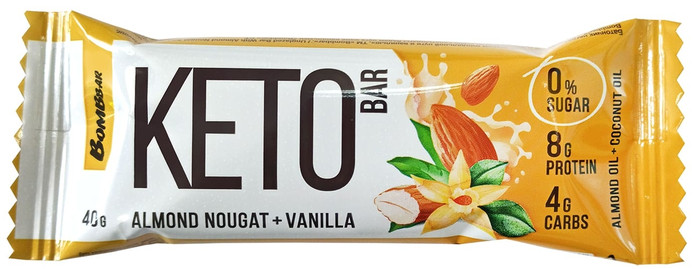 Батончик со вкусом миндальной нуги и ванилью | Keto | Bombbar