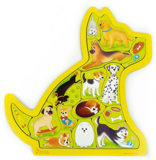 Пазл деревянный «Собачьи радости» | Мастер Игрушек