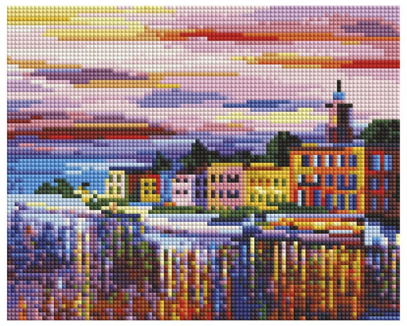 Мозаика алмазная «Озеро Комо-Белладжио» | Белоснежка