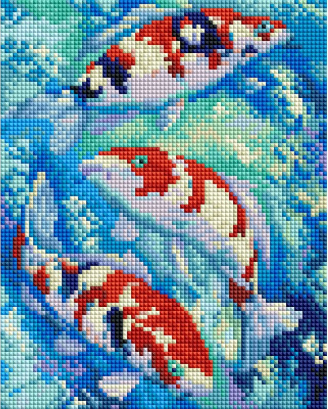 Мозаика алмазная «Карпы Кои» | Белоснежка