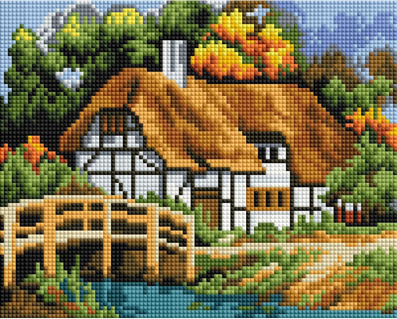 Мозаика алмазная «Село» | Белоснежка