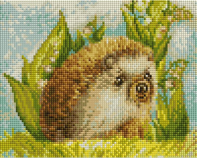 Мозаика алмазная «Ёжик в ландышах» | Белоснежка