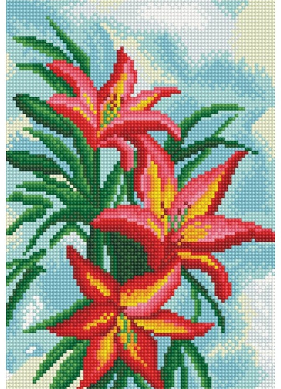 Мозаика алмазная «Американская лилия» | Белоснежка